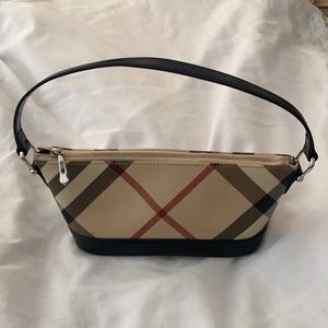Vintage Burberry small coated canvas nova check shoulder bag